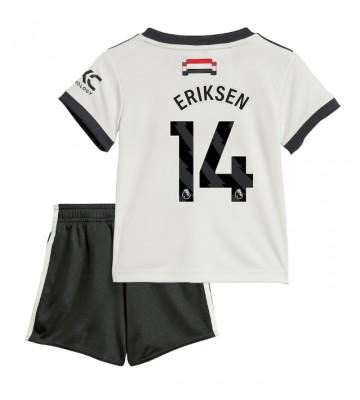 Manchester United Christian Eriksen #14 Tercera Equipación Niños 2024-25 Manga Corta (+ Pantalones cortos)